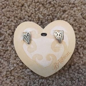 Brighton silver heart earrings